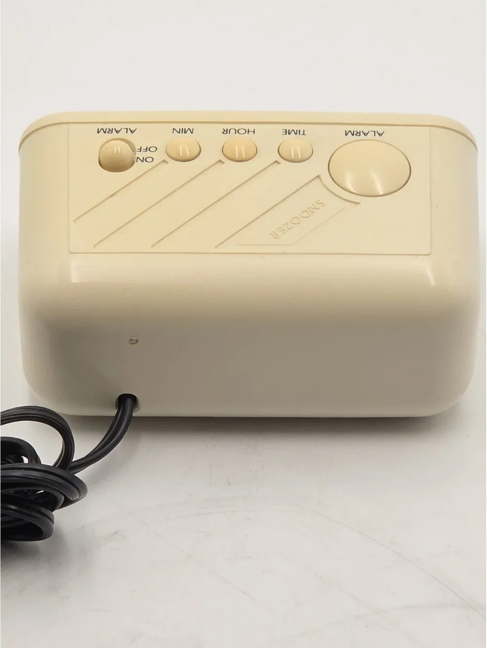 Vintage Spartus 1147 Digital Alarm Clock Red LED Snooze Beige 1980s Tested